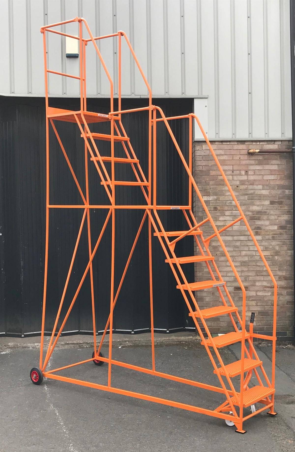 TekA Step Split Level Mobile Safety Steps Warehouse Ladder