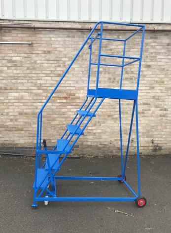 TekA Step Extra Wide Heavy Duty Mobile Safety Steps  Warehouse Ladder