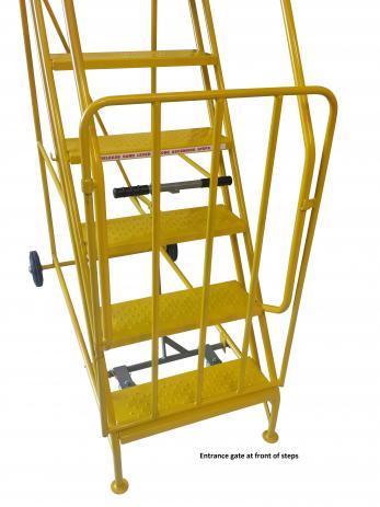 TekA Step Extra Heavy Duty Mobile Safety Steps 500kg Capacity Warehouse Ladder